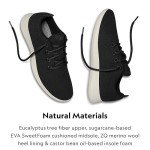 Allbirds Men’s Wool Runners Everyday Sneakers, Machine Washable Shoe Made with Natural Materials, True Black (Cream Sole), 9