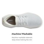 Allbirds Women’s Tree Dasher 2 Active Sneakers, Breathable Machine Washable Lace-Up Fitness Shoes for Walking, Running & Gym, Blizzard, Blizzard (Blizzard Sole), 9