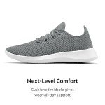 Allbirds Women’s Tree Runners Everyday Sneakers, Machine Washable Shoe Made with Natural Materials, Mist (White Sole), 9