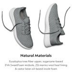 Allbirds Women’s Tree Runners Everyday Sneakers, Machine Washable Shoe Made with Natural Materials, Mist (White Sole), 9