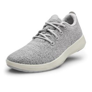 Allbirds Men’s Wool Runner Mizzles Water-Repellent Breathable Casual Walking Sneakers Made with Eco-Friendly Merino Wool, Light Grey (Natural White Sole), 11