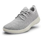 Allbirds Men’s Wool Runner Mizzles Water-Repellent Breathable Casual Walking Sneakers Made with Eco-Friendly Merino Wool, Light Grey (Natural White Sole), 11