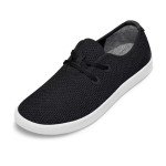 Allbirds Women's Tree Skippers Casual Sneakers, Jet Black (White Sole), 11