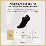 Allbirds Unisex Anytime Ankle Sock, Organic Cotton Breathable Cushioned Socks for Men & Women, Natural Black, Large