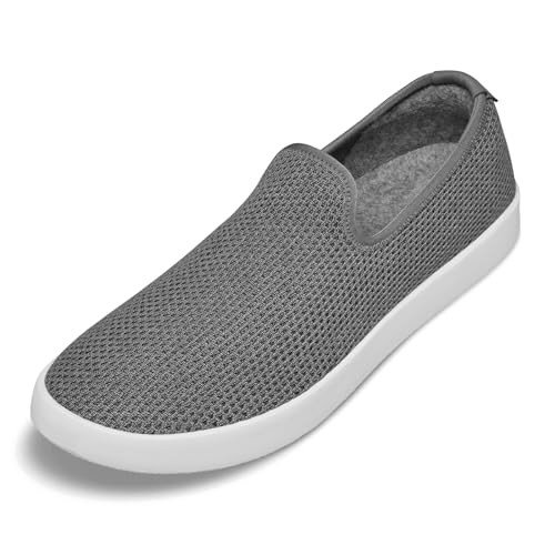 Allbirds Women’s Tree Loungers Everyday Slip-On Sneakers, Machine Washable Shoe Made with Natural Materials, Mist (White Sole), 7