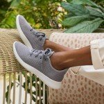 Allbirds Women’s Tree Runners Everyday Sneakers, Machine Washable Shoe Made with Natural Materials, Mist (White Sole), 9