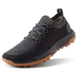 Allbirds Women's Trail Runners SWT, Breathable All Traction Hiking Shoes, Natural Black (Rugged Khaki Sole), 9.5