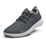 Allbirds Women’s Wool Runner Mizzles Water-Repellent Breathable Casual Walking Sneakers Made with Eco-Friendly Merino Wool, Dark Grey (Light Grey Sole), 9