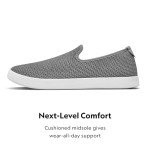 Allbirds Women’s Tree Loungers Everyday Slip-On Sneakers, Machine Washable Shoe Made with Natural Materials, Mist (White Sole), 7