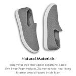 Allbirds Women’s Tree Loungers Everyday Slip-On Sneakers, Machine Washable Shoe Made with Natural Materials, Mist (White Sole), 7