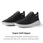 Allbirds Men’s Superlight Wool Runner Casual Sneakers, Natural Black (Blizzard Sole), 9