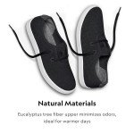 Allbirds Men's Tree Skippers Casual Sneakers - Jet Black (White Sole) - 12 Medium
