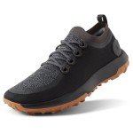 Allbirds Men's Trail Runners, Breathable All Traction Hiking Shoes, Natural Black (Rugged Khaki Sole), 11