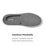 Allbirds Women’s Tree Loungers Everyday Slip-On Sneakers, Machine Washable Shoe Made with Natural Materials, Mist (White Sole), 7