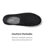 Allbirds Men's Tree Skippers Casual Sneakers - Jet Black (White Sole) - 12 Medium