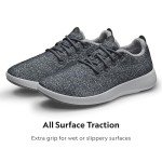 Allbirds Women’s Wool Runner Mizzles Water-Repellent Breathable Casual Walking Sneakers Made with Eco-Friendly Merino Wool, Dark Grey (Light Grey Sole), 9