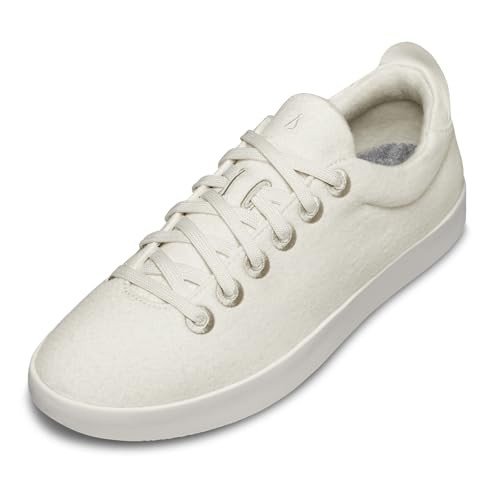 Allbirds Women's Wool Pipers Casual Sneakers, Natural White (White Sole), 9