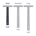Alternate Handle for Henson Shaving AL13 and AL13-M Double-Edge Safety Razor (3.25" (Short), Jet Black) **Razor Only**
