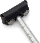Henson Shaving Razor Leather Head Cover/Sheath for Henson AL13 and Henson Ti22 (Black Leather)