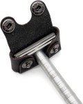 Henson Shaving Razor Leather Head Cover/Sheath for Henson AL13 and Henson Ti22 (Black Leather)