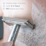 RK Shaving Double Edge Razor Blade - 100 pack - designed for the Henson AL13 (100)