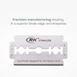RK Shaving Double Edge Razor Blade - 100 pack - designed for the Henson AL13 (100)