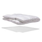 Canadian Down & Feather Co. - Gel Microfiber Down Alternative Poly Bed Double Size - Machine Washable - 300 TC Shell 100% Cotton Mattress Topper - Oeko TEX Certified