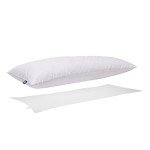 Canadian Down & Feather Co. - Quilted White Goose Feather Body Pillow 60" Long - 255 TC Shell 100% Cotton - Filled in Canada