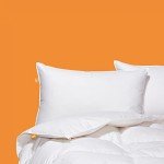 Canadian Down & Feather Co. – 2 Pack Firm Support White Goose Feather Pillow – 255 TC Shell 100% Cotton King Size – Filled in Canada