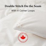 Royal Elite-Feather Down Duvet King Size-Made in Canada-Luxurious Oeko Tex Cotton Shell-Canadian Feather&Down Comforter-All Season Hotel Down Duvet Insert