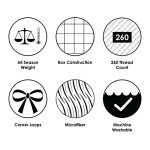 Canadian Down & Feather Co. - All Season Microfiber Down Alternative Duvet Queen Size - Machine Washable - 260 TC Shell 100% Cotton - Oeko TEX Certified