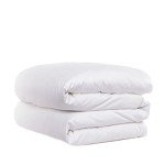 Canadian Down & Feather Co. - Duvet Cover King Size 300 TC Cotton Percale - 3 Sided Zipper Closures (King, Classic White)