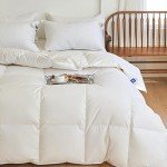 Royal Elite-Feather Down Duvet King Size-Made in Canada-Luxurious Oeko Tex Cotton Shell-Canadian Feather&Down Comforter-All Season Hotel Down Duvet Insert