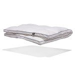 Canadian Down & Feather Co. - Microfiber Down Alternative Poly Bed Twin Size - Machine Washable - 260 TC Shell 100% Cotton Mattress Topper - Oeko TEX Certified