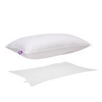 Canadian Down & Feather Co. - Firm Support Canadian Hutterite Goose Down Pillow King Size - 400 TC Shell 100% Cotton - Made in Canada