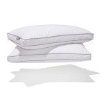 Canadian Down & Feather Co. - Pair of Medium Support Gel Microfiber Down Alternative Pillows King Size - Machine Washable - 300 TC Shell 100% Cotton - Oeko Certified