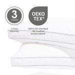 Canadian Down & Feather Co. - Pair of Medium Support Gel Microfiber Down Alternative Pillows King Size - Machine Washable - 300 TC Shell 100% Cotton - Oeko Certified
