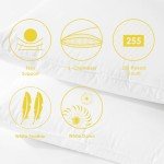 Canadian Down & Feather Co. - Firm Support Down Perfect White Feather & Down Pillow King Size - 255 TC Shell 100% Cotton - Oeko TEX Certified