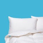 Canadian Down & Feather Co. - Medium Support White Goose Down Pillow Queen Size - 260 TC Shell 100% Cotton - Filled in Canada