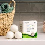 Wool Dryer Balls by Tru Earth 4-Pack, XL Premium Reusable Natural Fabric Softener (4)