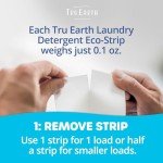 Tru Earth Compact Dry Laundry Detergent Sheets - Up to 64 Loads (32 Sheets) - Paraben-Free - Original Eco-Strip Liquidless Laundry Detergent, Laundry Sheets - Fresh Linen (Made in Canada)