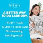 Tru Earth Compact Dry Laundry Detergent Sheets - Up to 64 Loads (32 Sheets) - Paraben-Free - Original Eco-Strip Liquidless Laundry Detergent, Laundry Sheets - Fresh Linen (Made in Canada)