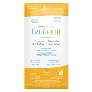 Tru Earth Multi-Surface Cleaner Eco-Strips | Plastic Jug-Free & Easy to Use | 8 Strips, Lemon Fresh