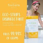 Tru Earth Multi-Surface Cleaner Eco-Strips | Plastic Jug-Free & Easy to Use | 8 Strips, Lemon Fresh