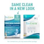 Tru Earth Toilet Bowl Cleaner Eco-Strips | Plastic Jug-Free, Septic-Safe Cleaning Strips | Easy to Use | 24 Strips