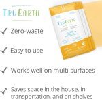 Tru Earth Multi-Surface Cleaner Eco-Strips | Plastic Jug-Free & Easy to Use | 8 Strips, Lemon Fresh