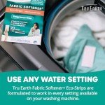 Tru Earth Fabric Softener Strips for Washing Machine, Alternative to Fabric Softener Liquid and Pods, Unscented Fragrance Free, Up to 64 Loads Per 32-Count