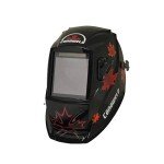 CANAWELD Auto Darkening 1/1/1/1 Best Optical Class True Color Welding Helmet 3.94x 3.85 Super Large Viewing Area Solar Powered Welder Mask with 4 Sensors (C9 Series-Red Maple)
