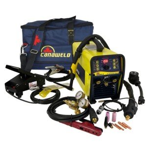 CANAWELD 200 Amp TIG AC DC 201 Pulse D Made in Canada Welder 120 & 240 V Inverter Stick Welding Machine Thickness 0.002 to 1/4" Flexible Torch CSA/QPS Approved-Gold (with Foot Pedal)
