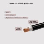CANAWELD AWG 4 Welding, Battery, Solar, RV Cable 600 V Pure Copper Double Sheath Extra Flexible Black-15 ft